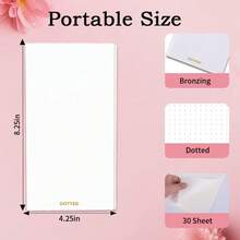 Travelers Notebook Inserts,Dotted Refill,Standard Regular TN Journal,30 Sheets,8.25\ X 4.25\,Pocket Travelers Notebook For Journals,Dis,Planners - 補充裝點狀 - 查看 3