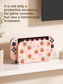 Ayotu 1pc Strawberry Pattern Protective Case, Fits Compatible With Switch/Switch OLED/Switch 2(2025) Dock, Holds 5 Game Cards, Protects Dock From Scratches And Dust - Multicolor - View 6