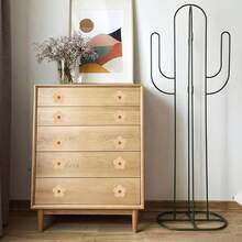Bộ 4/6 núm tay nắm hình hoa phong cách Bohemian kèm ốc vít lắp đặt - Tay nắm ngăn kéo hình hoa đáng yêu, tay nắm tủ quần áo bằng gỗ nguyên khối cho trang trí nhà cửa, phong cách Boho Farmhouse, đồ dùng lưu trữ tự làm, móc treo tường trang trí. - Nhiều màu - Xem 7