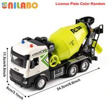 [Random Color] Alloy Engineering Vehicles Toy - Multifunctional Mobile Crane Truck | Logging Truck | Excavator | Crane Truck | Dump Truck | Mixer Truck | Heavy Trailer, Inertial Drive, Realistic Lights And Sounds, Engineering Toy Equipment, Simulation Game - Perfect Birthday Gift For Boys And Girls 3+ Years Old - Multicolor - View 17