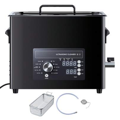 6L Ultrasonic Cleaner, Professional Ultrasonic Cleaner Machine With Knob Control, Stainless Steel Cleaning Machine With Basket And Cleaning Ball, For Watches, Razors, Jewelry, Coins And More