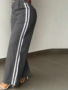 [Quần dài thanh lịch gợi cảm] Quần dài ống đứng thanh lịch gợi cảm dành cho nữ | Quần không co giãn, thích hợp cho công sở, tiệc tùng, trang phục hàng ngày - Có thể giặt máy, chất liệu thoáng khí, thiết kế trang nhã, đồ mặc nhà, dành cho tín đồ thời trang - Phong cách mùa xuân - Xám - Xem 3