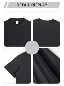 á - Divertida para el Día del Padre o Cumpleaños de Papá, Esposo o Hombres - Camiseta Casual de Cuello Redondo con Estampado y Diseño de DAD - Negra, para Todas las Temporadas, Día del Padre - Negro - Ver 2