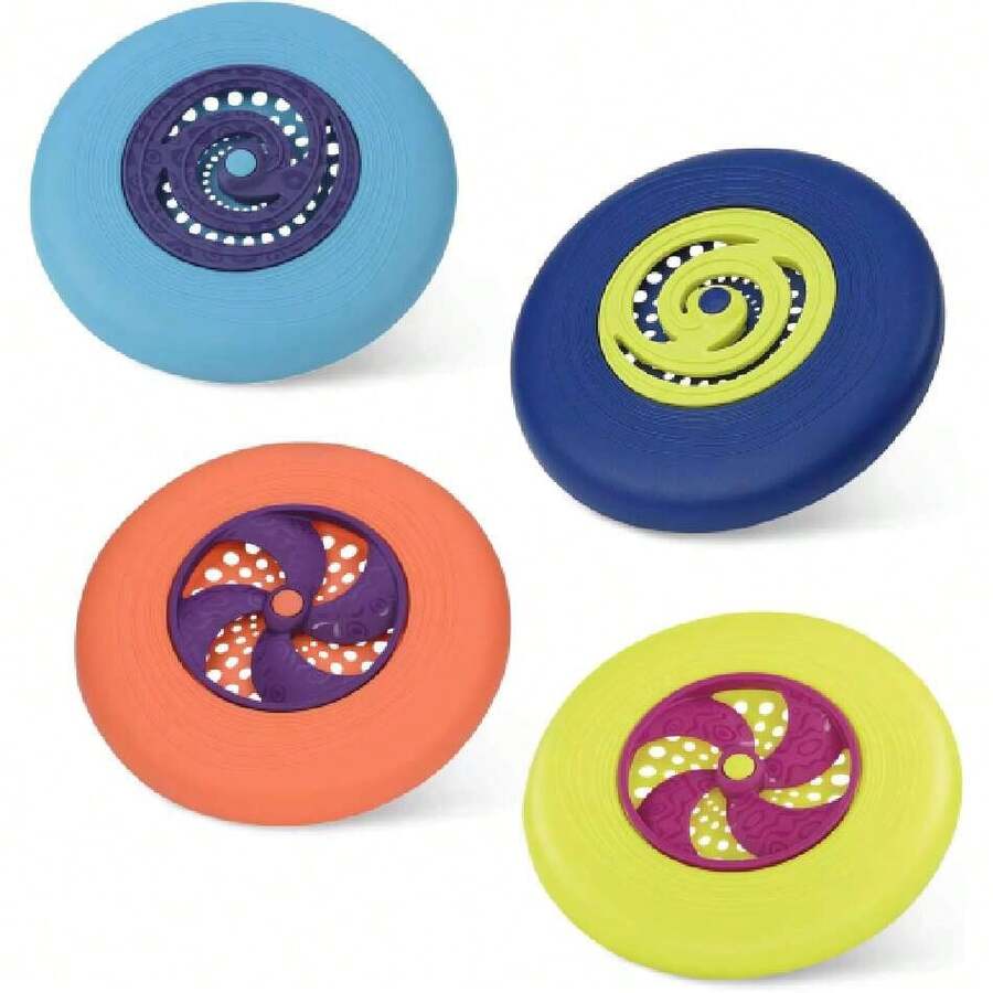 B. Toys – Juguete de Discos Voladores – 4 Frisbees Coloridos – Juguete para Jugar afuera - Juegos para niños – Set de Discos voladores para Jugar en el Parque o la Playa – 4 años +,39010156 - Rosado Sandía - Ver 1