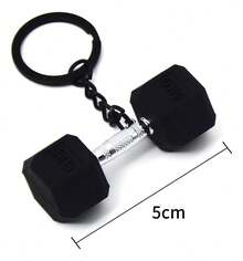 TendenciaLlavero Gym Mini Pesa Mancuerna Pesas Gimnasio Gymbro NegroCalidad premium - Negro - Ver 4