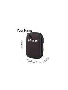 1pc Customizable Name Mini Storage Bag, Phone Charger Cable Organizer Pouch, Zipper Round Wallet, USB Charger Earphone Organizer Bag, Portable Hard Drive Earphone Storage Box, Power Bank Travel Charger Storage Box, School/University Earphone Cable Organizer Bag, Electronics Accessories Organizer Box - Multicolor - View 6