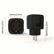 2pcs Wi-Fi Smart Plug With Energy Monitoring, Voice Control Via Alexa & Home, Remote Access, Timer & Schedule Function, 16A Wall-Mounted Smart Device, European Plug, Compatible With Smartlife App, Home Automation, Sleek Design - Black - View 9