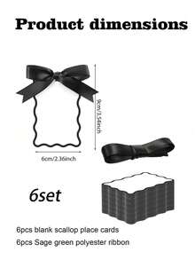 Bộ 6/24/24 thẻ tên hình vỏ sò kèm ruy băng, thẻ số bàn tiệc cưới tự làm kèm ruy băng satin. - nhiều màu - Xem 19