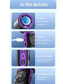 Portable Handheld Fan With Large LED Display, 3600mAh Battery, 1-199 Wind Speed Levels, Turbo Boost Function, USB Rechargeable, Fashionable Personal Fan, Essential For Summer Travel, Beach, And Photography - Multicolor - View 8