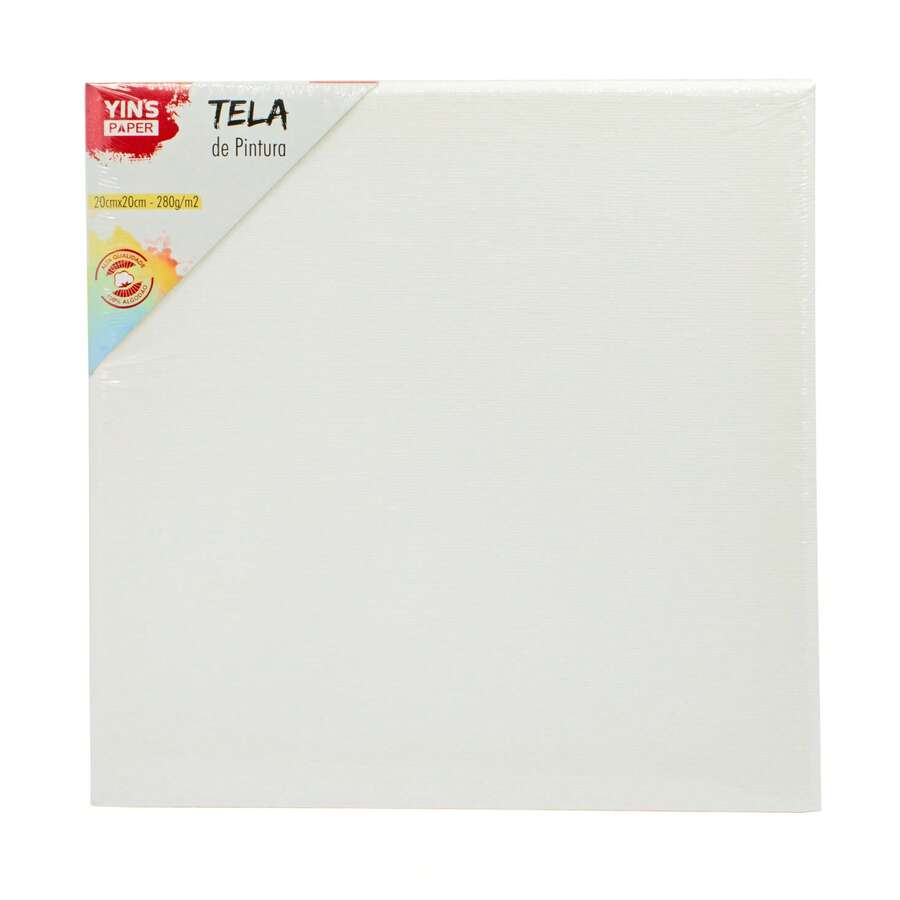Tela Para Pintura Artistica Em Algodão 20x20 Para Varias Tintas - Branco - Visão 1