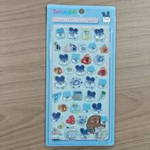 1个复古可爱3D水晶角贴 - 剪贴簿DIY装饰 | 可重复使用，新年/情人节/复活节礼物的完美之选