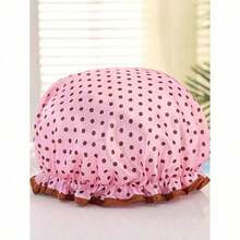 1pc Shower Cap, Women's Reusable Waterproof Elastic Shower Cap, Suitable For Long Hair Home Bathroom Decor Fall Decor Back To School - Multicolor - View 9