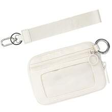 The Iris' Wallet 2nd Gen Or Dual Zipper Pouch Wallet, 5*3.5" The Iris Pouch Wristlet, Zippered Card Case With Id Window/Hand Strap Christmas Gift - 米色 - 查看 6