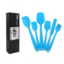 1 Set 6pcs Silicone Scraper Spatula Butter Knife Cake Cream Baking Tools Pastry Dessert Baking Kitchen Tool Set - Multicolor - View 13