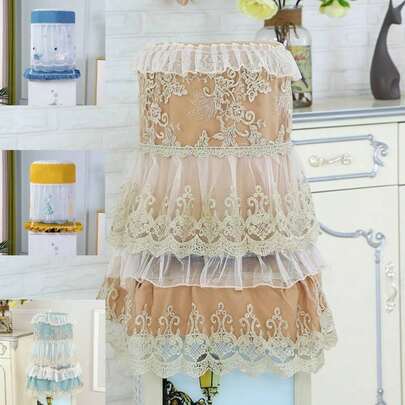 1 Set (2 piezas) Cubierta para dispensador de agua, organizador de cocina y hogar, protector a prueba de polvo y resistente al agua para enfriador, se ajusta a botellas de agua de 18.9L/5 galones, apto para uso doméstico y oficina, tamaño universal de 28 cm de diámetro, decoración de cocina, artículos del hogar