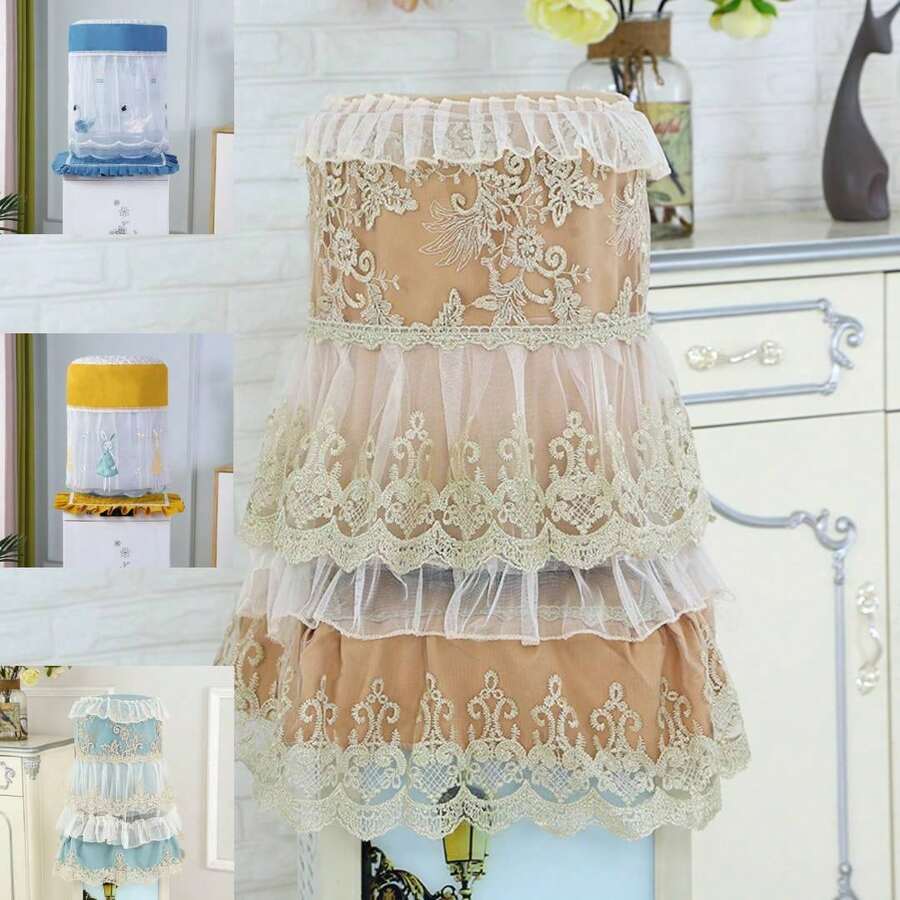 1 Set (2pcs) Water Dispenser Cover, Kitchen & Home Organizer, Dust-Proof & Water-Resistant Cooler Protector, Fits 18.9L/5 Gallon Water Bottle, Suitable For Home & Office, Universal Size 28cm Diameter,Kitchen Decor,Household Items - Multicolor - View 1