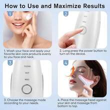 3-In-1 Red Light Neck & Face Massager, Facial Beauty Device, Facial Shaping Tool For Home Skin Care - White - View 11
