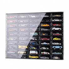 1pc Acrylic Display Case, 8-Grid Car Display Cabinet, Small Toy Car Storage Box, Office Parking Storage Box, For Home Decor - Multicolor - View 5