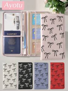 Ayotu Ví đựng giấy tờ xe và bảo hiểm hình nơ đen, ví da PU đựng đồ trong hộp găng tay, ví đựng giấy tờ xe hơi, xe tải, tài liệu, vật dụng cần thiết khi đi du lịch, đồ dùng học tập, đồ dùng ngày lễ, phụ kiện du lịch, ví đựng hộ chiếu, bìa hộ chiếu, ví đựng hộ chiếu, quà tặng lý tưởng cho chủ xe hơi, xe tải, xe máy và xe kéo, lựa chọn tuyệt vời cho quà tặng năm mới. - Nhiều màu - Xem 2