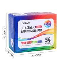 languo 54-Colour Gradient Gel Pen Set, 1.0mm Nib, 3D Acrylic Painting Effect, Suitable For Note-Taking, Student Studies, Colouring And Painting, Craft And Art Projects, Stationery Supplies.