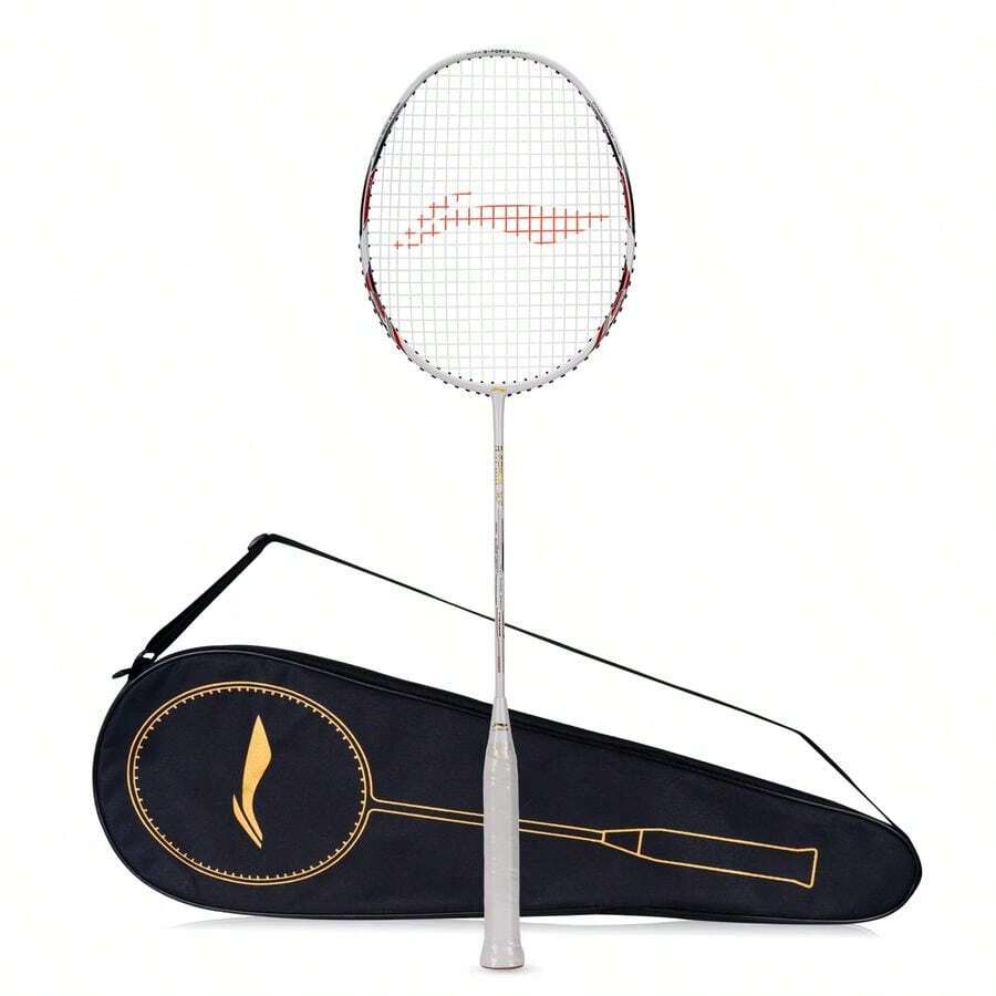GForce X5 Raqueta de bdminton de fibra de carbono con cubierta completa gratuita 82 gramos, 28 libras - Blancorojo - Ver 1