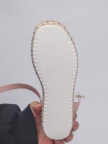 Damen Keilsandalen mit Nieten, geflochtenem Riemen, Kreuzriemen und Schnalle, hohe Plateau-Keilabsätze in Rosa, Urlaubsstil, für Sommer, Alltag, Outdoor und Party, große Größen - Pink - Übersicht 8
