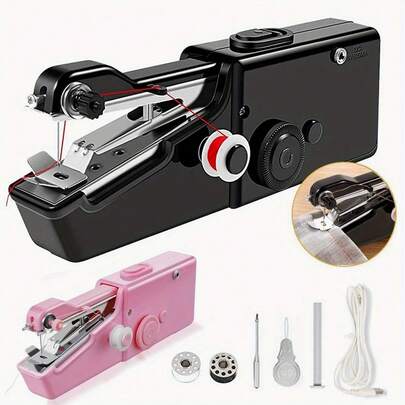 Mini Sewing Machine With Accessory Kit  To Choose From, Lightweight And Easy Operated Cordless Handheld Sewing Machines For Beginners, Portable Sewing Machine For Home Quick Repairing And Stitch Handicrafts