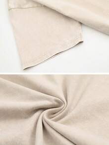 Washed T-Shirt Men | Bold Pop Art Icon (Sunglasses + Spray Can) | Retro Comic Newspaper Print | Pxr24 Logo Edgy Streetwear Tee - Màu be - Xem 5