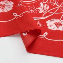 22\X22\ Flower Cotton Bandana Multi-Purpose Headbands - 紅花園 - 查看 4