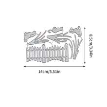 Creative Fences And Clouds Metal Cutting Dies, DIY Scrapbooking Album And Embossing Stencil, Greeting Card Making Tool, Card Paper Cutting Crafts ,Gift Card Making Template Die Cuts. - Silver - View 9