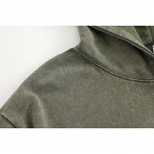 1pcsMen's Unisex "God Has His Plans - Faith Enlightenment" Printed Cotton Hoodie, Vintage Casual Fashion Daily Soft Warm Hoodie, Suitable For Streetwear And Spiritual Aesthetic Enthusiasts, Men's Winter Clothing - 軍綠色 - 查看 6