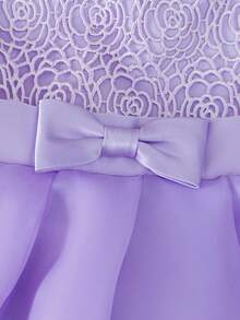 0-2 Years Old Baby Girl Purple 1st Birthday Party Dress, Elegant Flower Girl Dress, Suitable For Wedding, Birthday, Party, 100 Days Celebration, 1st Birthday, Banquet, Ball, Important Holiday Celebration - Purple - View 5