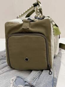 1pc Unisex Multi-Function Travel Bag Large Capacity With Wet & Dry Separation Compartment Removable & Adjustable Shoulder Strap Suitable For Travel Vacation Sports Fitness Business Trip Commuting - Multicolor - View 10