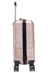 R.Leone Valigia da 1 Fino a Set 4 Trolley Rigido grande, medio, bagaglio a mano 55x40x23 cm Wizz, ITA Airways e bagaglio 45x36x20 cm in ABS 8005 - Blu - Visualizzare 7