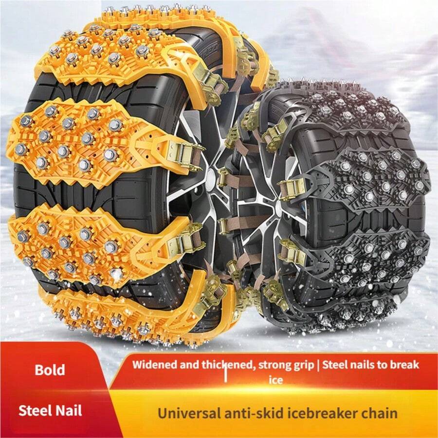 新型履带式轮胎防滑链，通用型防滑链，适用于轿车、SUV和越野车 - 防滑鏈 - 查看 1