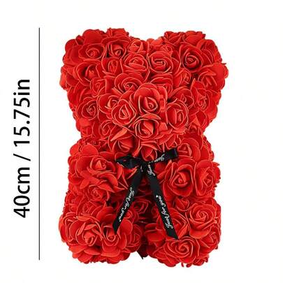 40cm Large Rose Bear Valentine's Day Gift - Perfect Gift - Holiday Gift - Birthday Gift - Party Gift - Anime Peripheral - Anime Collection - Home Decor - Game Peripheral - Game Collection - Movie Peripheral - Character Peripheral - Weapon Model - Color Paper - Action Figure - TV Series Peripheral - Cosplay & Anime Gift - Hanging Ornament - Hanging Decoration - Display Collection - Car Hanging Ornament - Figurine - Brooch Badge - Girl - Otome Game - Cartoon Sticker - Decor - Birthday Gift - Perfect Gift - Gift (No Watermark On Physical Item)