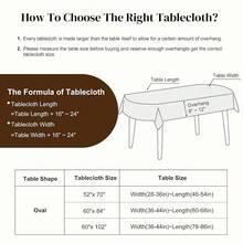 Ruffles Oval Tablecloth For Oval Table, 60 X 84 Inch Elegant Linen-Like Table Cover With Scalloped Edge, Perfect For Farmhouse & Rustic Dining Decor - Tự nhiên - Xem 6