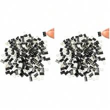 120Pcs Mini Binder Clips, 5/8 Inch(15mm), Paper Clamps Small Size For Office Supplies, Black-8856 - 小號(2 件裝) - 查看 2