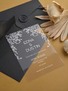 Versatile Acrylic Invitation Cards, Minimalist & Versatile, Suitable For Baby Shower, Housewarming, Birthday, Party, Engagement, Customizable High-Quality Design - Multicolor - View 6