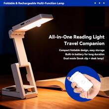 1pc Rechargeable LED Eye-Care Desk Lamp, Reading Lamp, Storage Room Night Light, USB Charging Reading Lamp - White - View 8