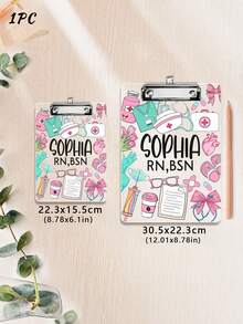 1pc Custom Nurse Clipboard With Name And Degree, RN BSN Personalized Medical Clipboard, Cute Nurse Graduation Gift, Nurse Practitioner Accessory,Back To School Gift - Multicolor - View 8