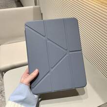 Compatible With Ipad Air11 Tablet Protective Case, IPad Case, Magnetic Closure, High Transparency Acrylic Y-Fold Flat Protective Cover, Smoked Purple, Back Panel Can Be Freely DIY, Multi Fold And Multi Angle Bracket With Built-In Pen Slot, High Transparency Acrylic Back Shell Anti Scratch And Anti Bending Magnetic Suction, Automatic Sleep/Wake-Up/Intelligent Power-Saving, Ipad A16 Case - Lavender - View 3