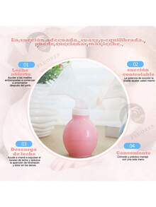 Extractor Saca Materna Manual Lactancia Recolect Leche Bolsa - Rosa Pálido - Ver 4