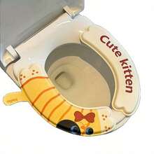 Universal Toilet Seat Cover, Waterproof, Cute Design, Suitable For Home Bathroom, Toilet Mat - Multicolor - View 7
