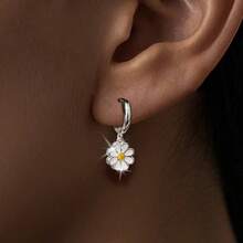 女士精美垂坠耳环 - 銀色 - 查看 1