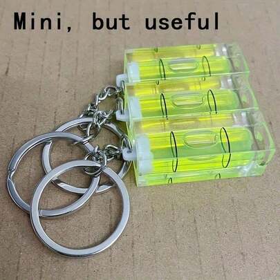 Mini Level Keychain, Portable Small Spirit Level, Liquid Level Measuring Tool, Pocket Level Ruler For Home DIY Installation & Leveling