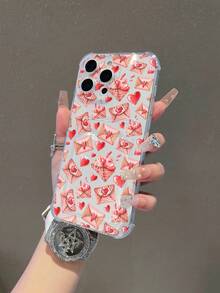 1pc Valentine's Day Heart Envelope Design, Transparent Shockproof TPU Phone Case, Can Be Used As Holiday Gift To Store Photos, Cards, Compatible With Apple IPhone Xs/Xsmax/Xr/11 12 13 14 15 16pro/Promax/14 15 16plus/17/17promax - Multicolor - View 5