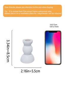 1pc Minimalist Rock Pile Resin Candle Holder, Black & White Ball Vintage Decor, Stacked Ball Candle Holder, For Tabletop Decor, Bookshelf Display, Living Room Center Piece, Desktop Decoration - Multicolor - View 9