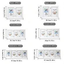 这款黑色多格相框有2/3/4个卡槽，可容纳4x6英寸和5x7英寸的照片，竖式铰链组合相框，是母亲节、送给朋友、婚礼、家人、宠物的理想礼物。另有7x5英寸双格玻璃折叠相框可选，可容纳两张12.7x17.8厘米的标准照片，是完美的母亲节礼物。 - 彩色 - 查看 8