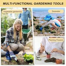 Garden Tool Set 12 Pcs Gardening Tools Set With Trowel Shovel And Hand Rake Aluminium Garden Hand Tools - Black - View 4